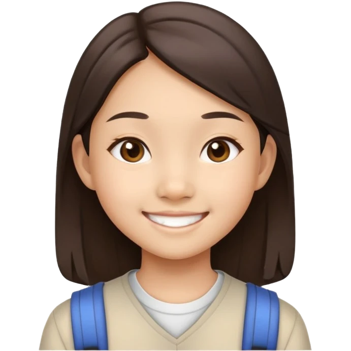 11 year female Asian student emoji