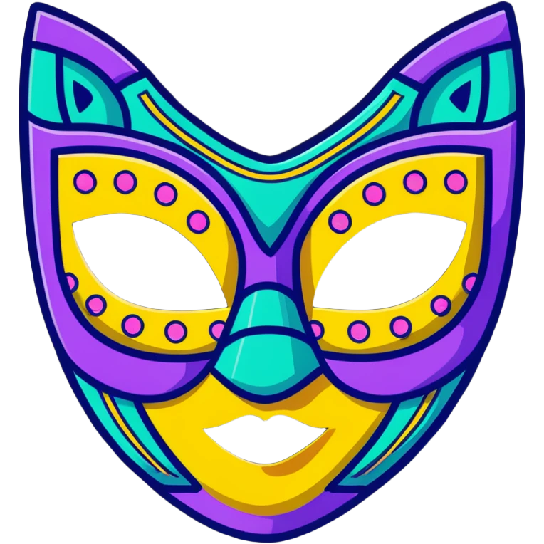 colorful party mask emoji