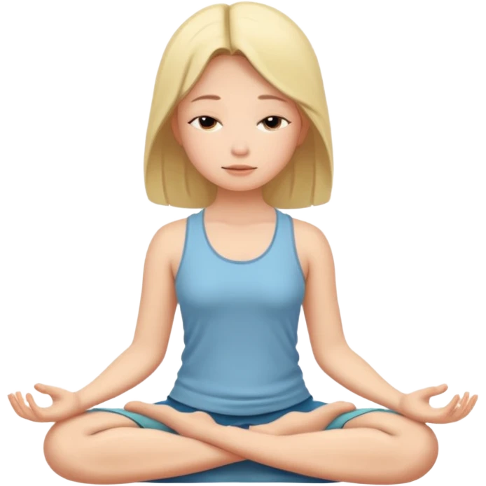 Девушка медитирует  emoji