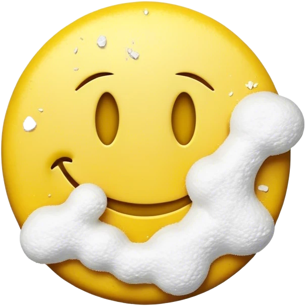 Smiley with kokain emoji
