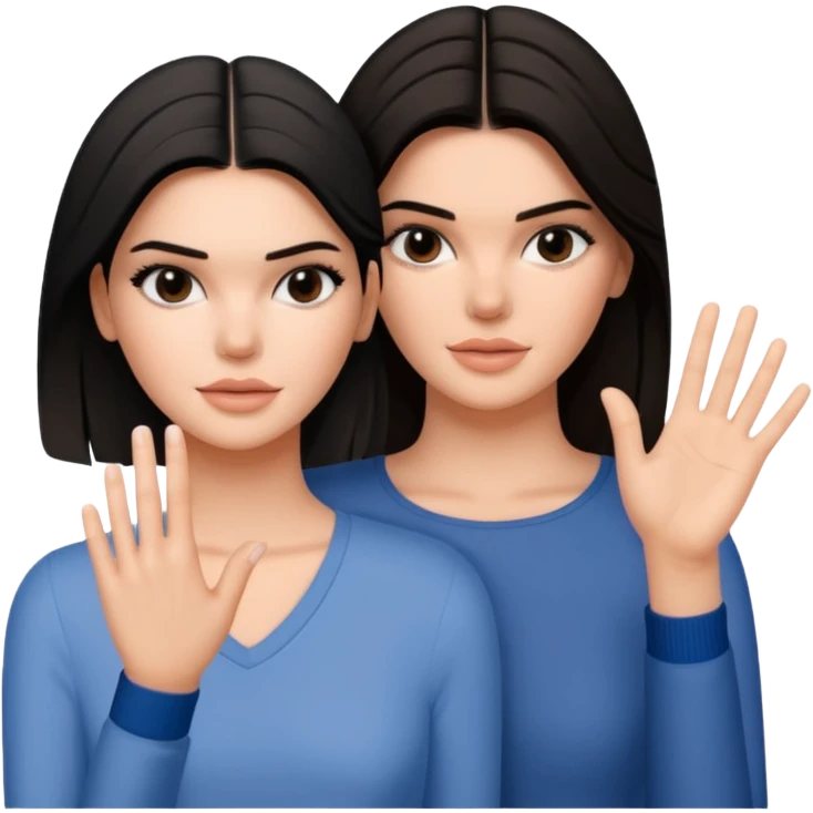 kendall jenner gibt einer anderen Frau die Hand emoji