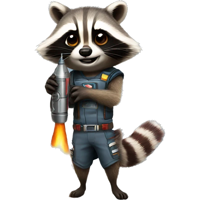 Rocket racoon emoji