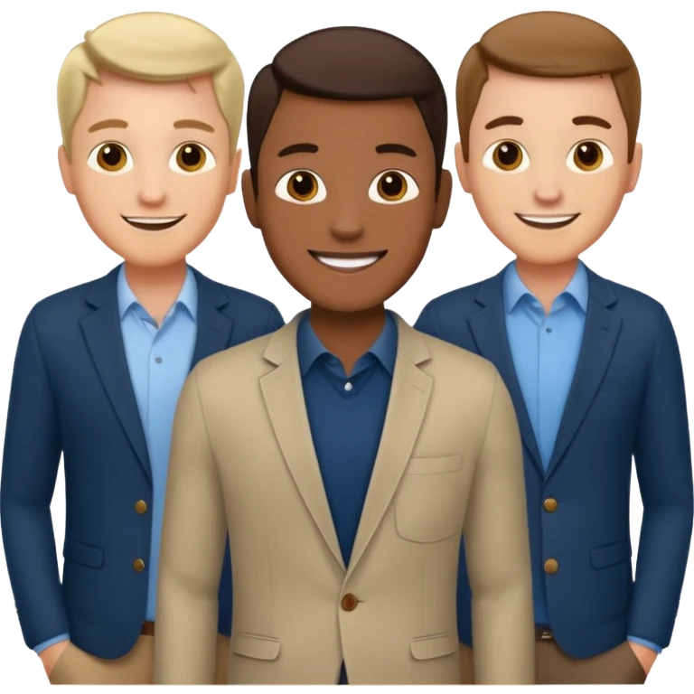 group men wearing  smart casual emoji