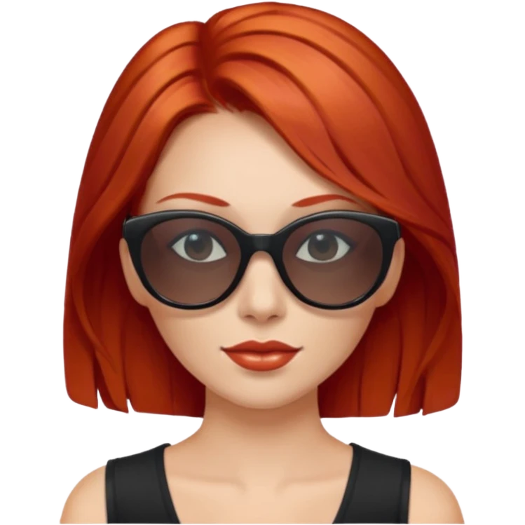 sunglasses red hair woman  emoji