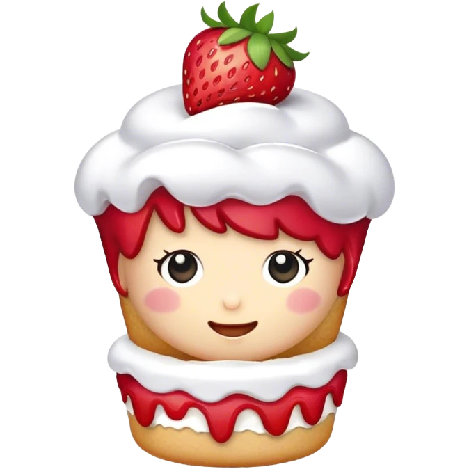 Strawberry shortcake emoji