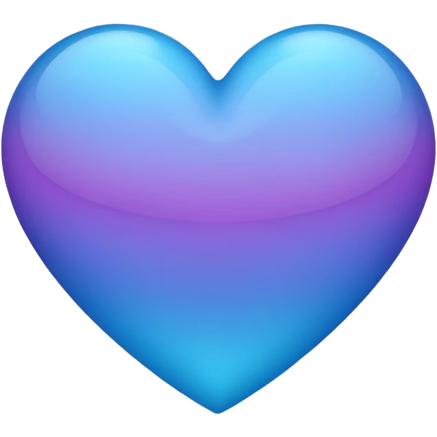 Heart color is between blue and purple emoji