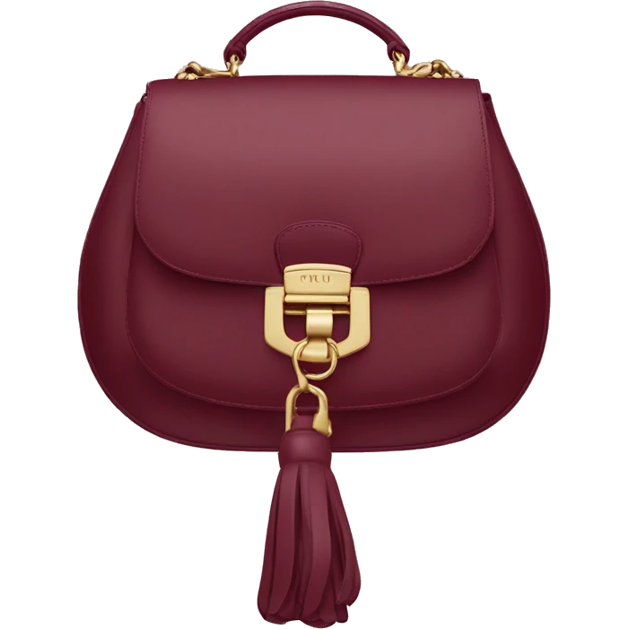 Miu miu burgundy bag emoji