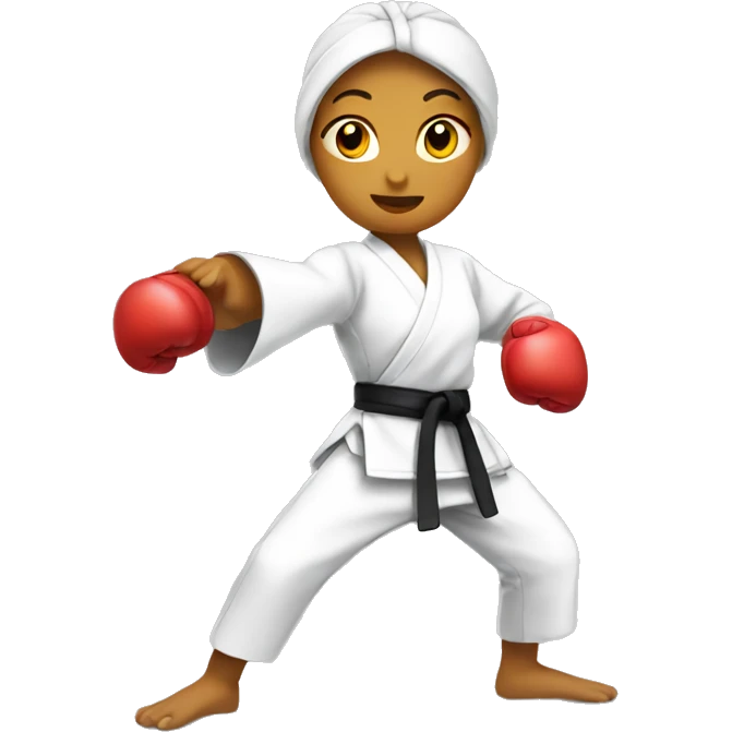 karate girl chicken emoji