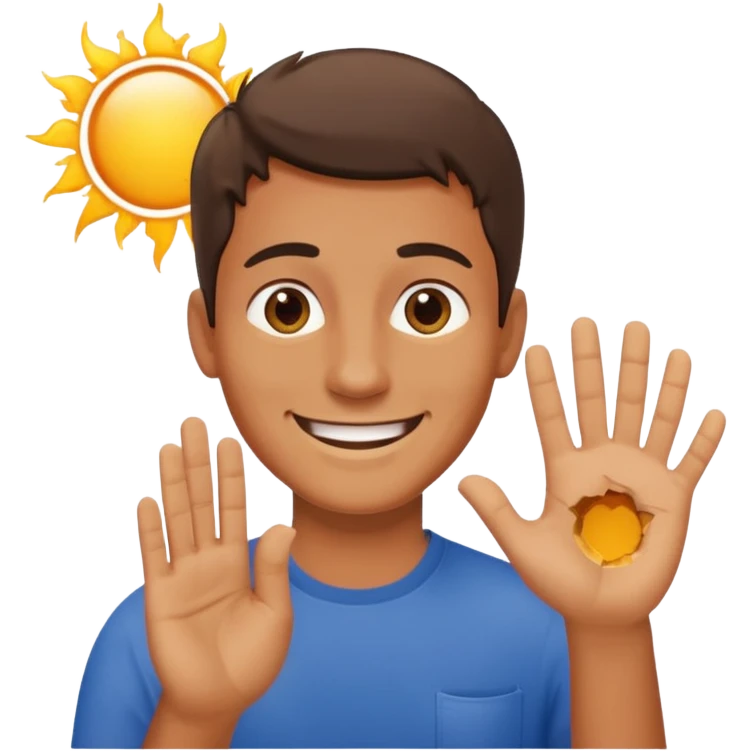 gülen adam eliyle delik yapıyor emoji