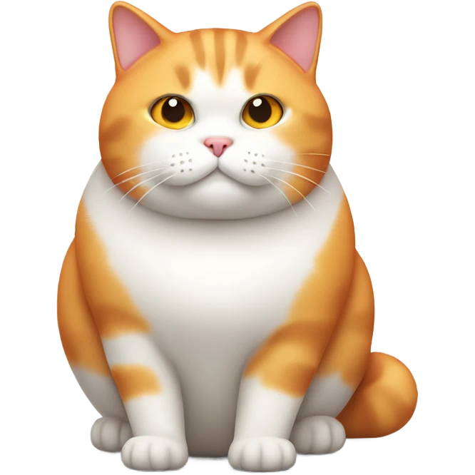fat orange and white cat emoji