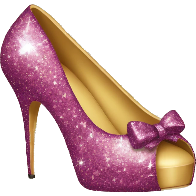 High heels with glitter emoji