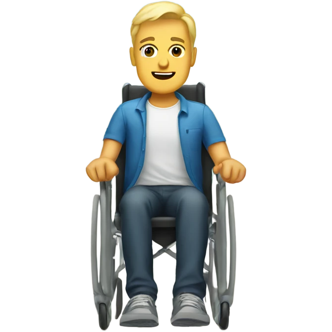 Blonde man in a wheelchair  emoji