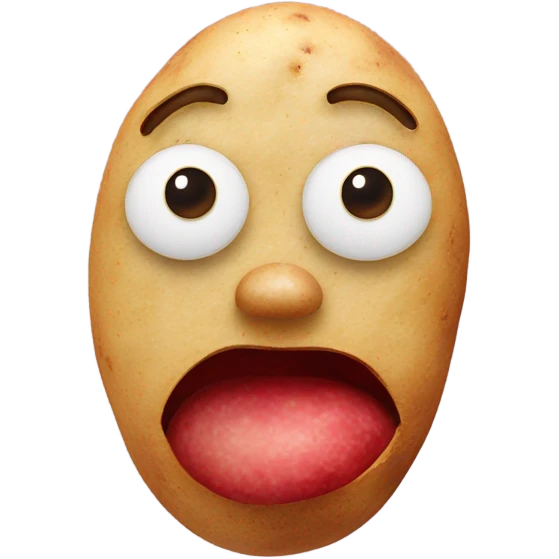 Red potatoe face emoji
