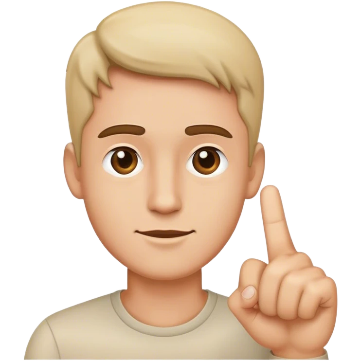 man with finger up emoji