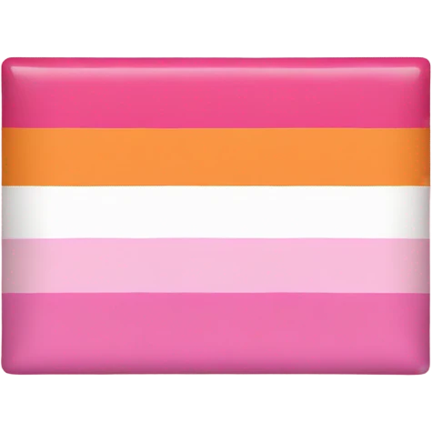 pride flag emoji with horizontal stripes pink light pink white light orange orange emoji