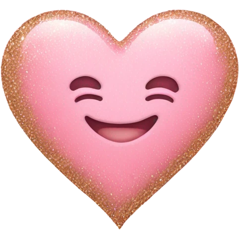 soft pink heart with glitter emoji