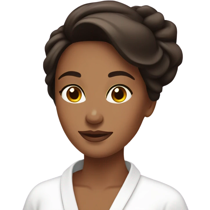 Spa white girl brunette emoji