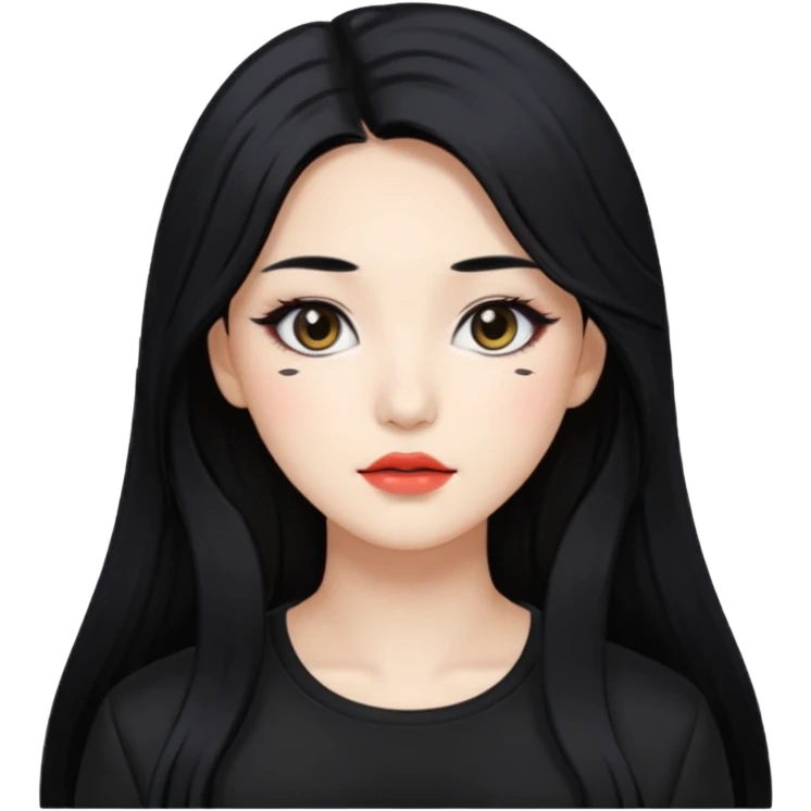portrait of adult woman, Kpop style emoji