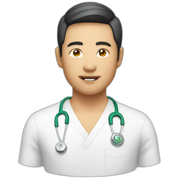 One asian man Manual therapist emoji