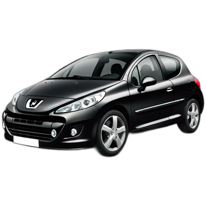 Peugeot 207 noir emoji