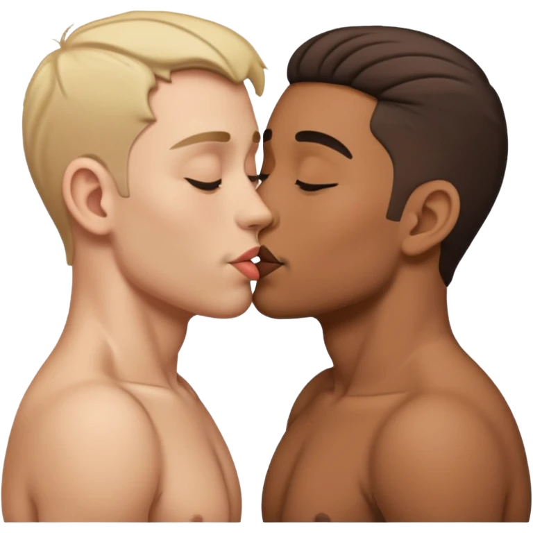 2 gay men kissing while having anal sex emoji