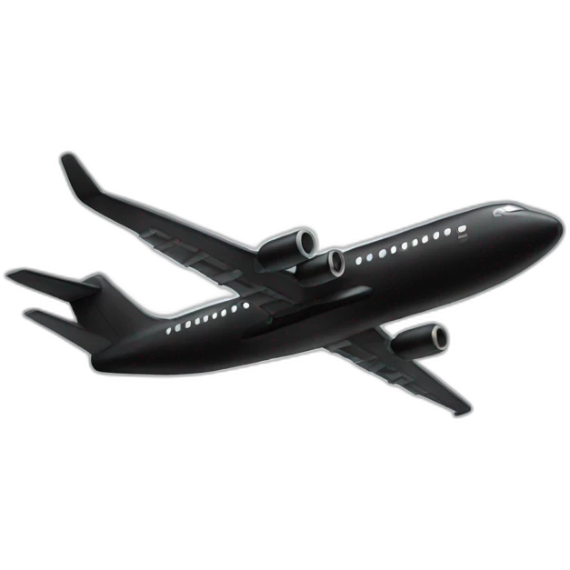 Black airplane emoji