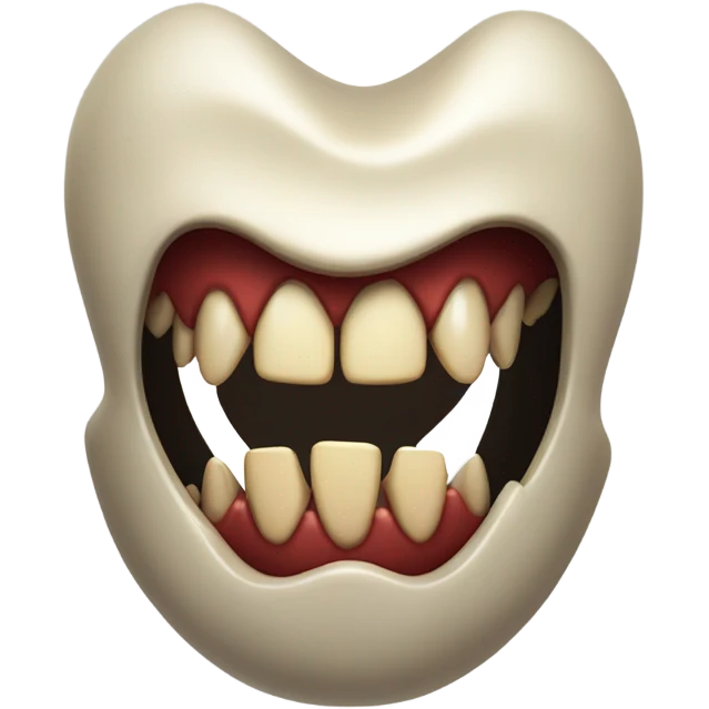 Chomping teeth scary emoji