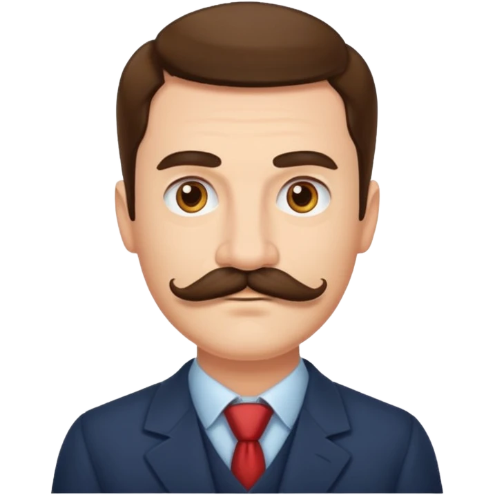 un uomo baffuto spocchioso emoji