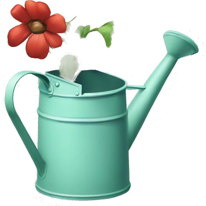 hand-painted watering can emoji