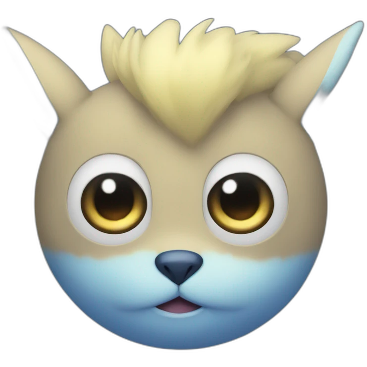 gleaming pokemon in dark blue eyes emoji