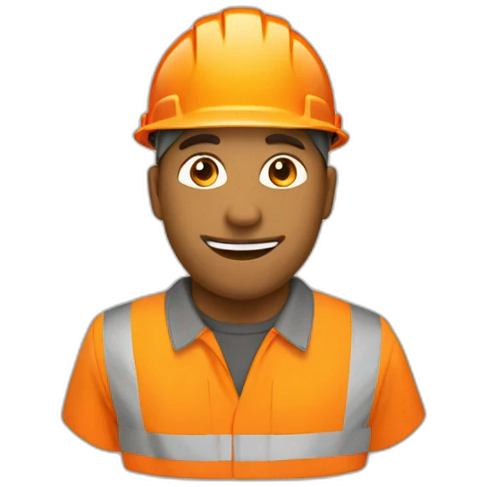 Cône chantier orange emoji