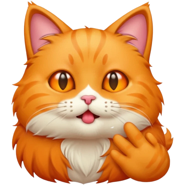 A cute cat emoji blowing a kiss with a little bite emoji