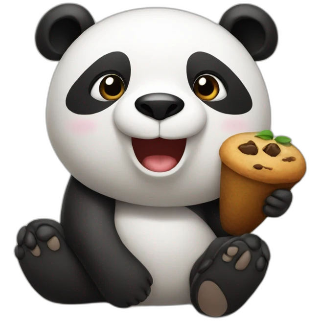 Panda avec un caca emoji