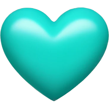 turquoise heart  emoji