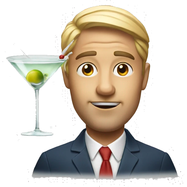 expressing martini  emoji