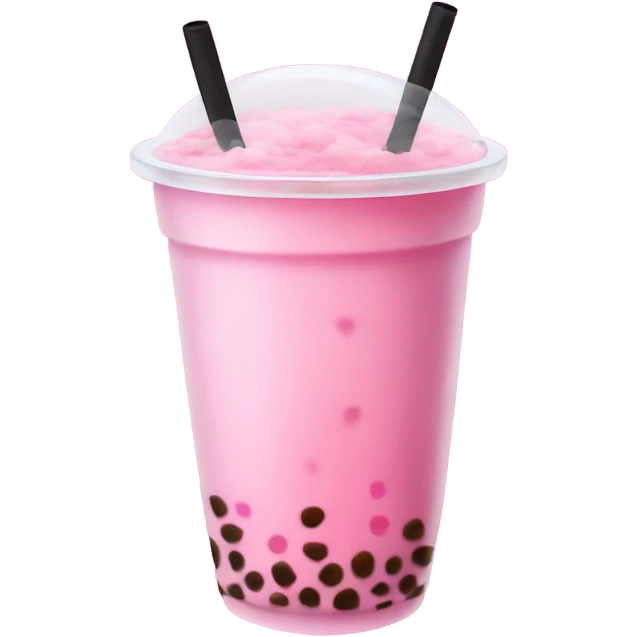 Pink boba tea emoji