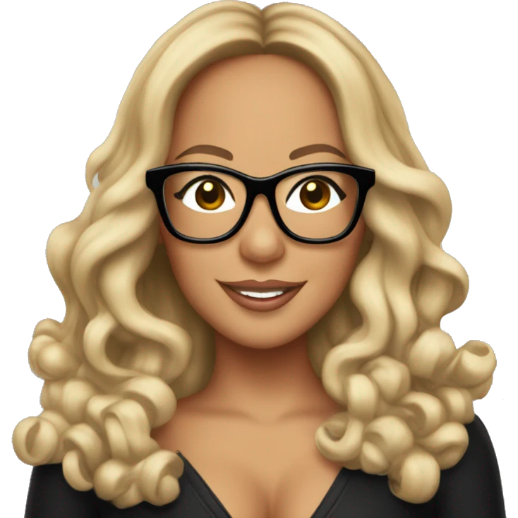 mariah carey christmas wearing black glasses  emoji