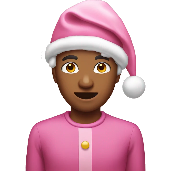 Pink Christmas emoji