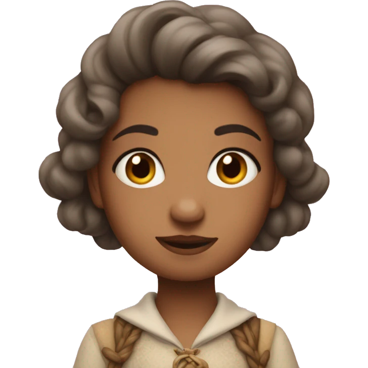 Uma menina acenou emoji