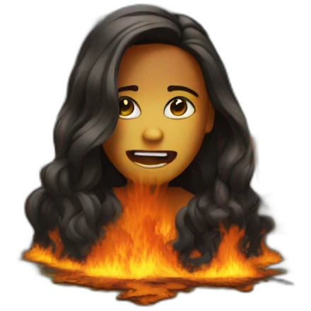 disaster girl face buring house meme emoji