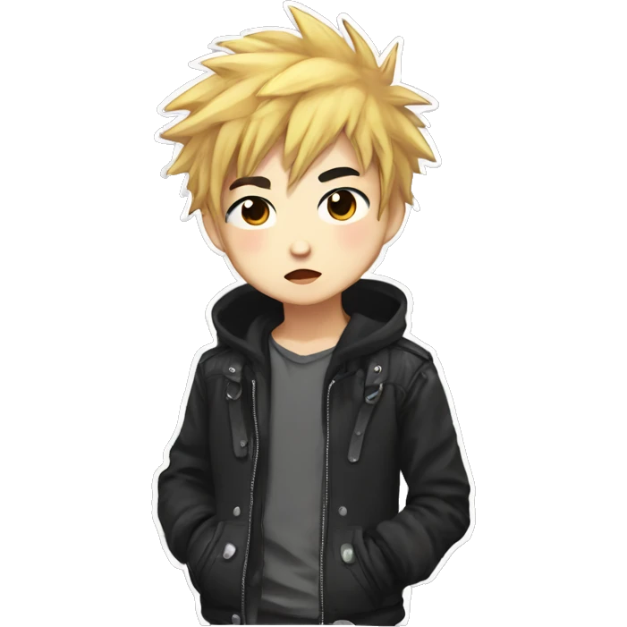 Cute Edgy Attractive Asian Anime Punk Male Character emoji
