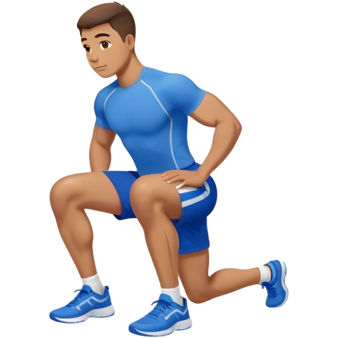 glute-bridges-exercise guy with blue shorts  emoji