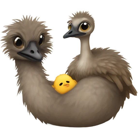 Emu in kangaroo pouch emoji