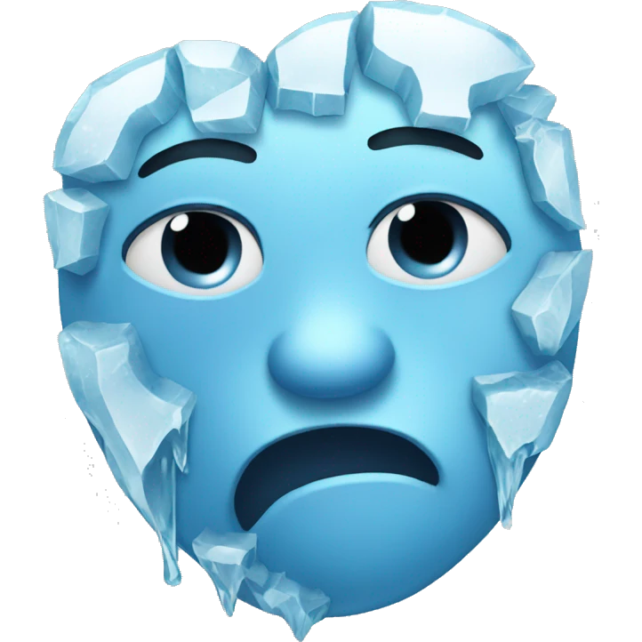 Ice cold broken heart emoji