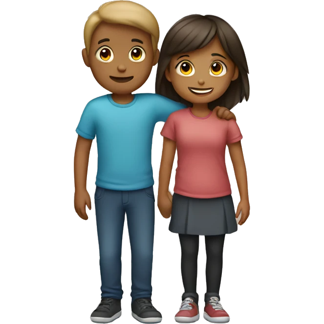 boy and girl hugging emoji