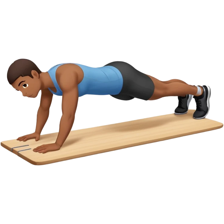 persona haciendo plancha gimnasio emoji