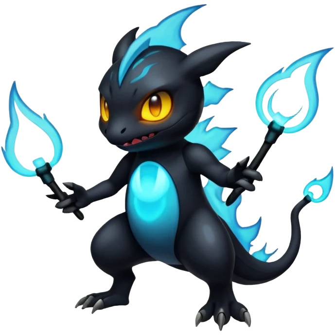 Elemental Dark-type-Electric-type natural Pokémon-Fakémon-creature emoji