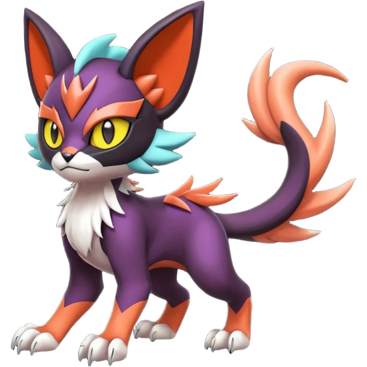 Liepard-Noivern-Litten-Sprigatito-Pokémon-fusion-creature (full body) emoji