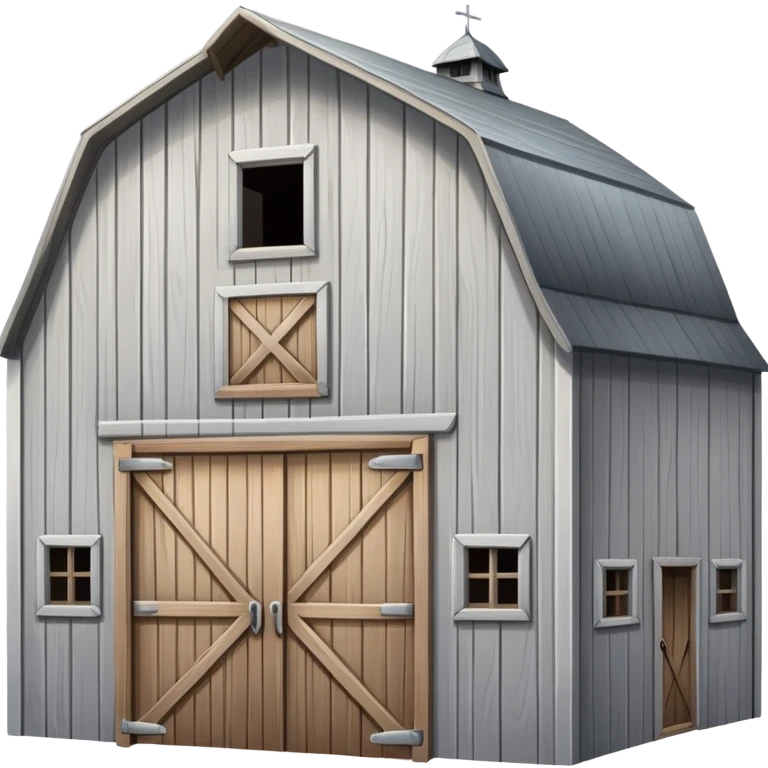 a light gray barn emoji