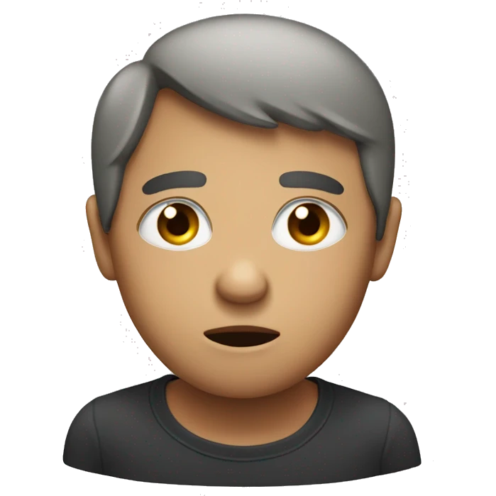 Straight face shrugging  emoji